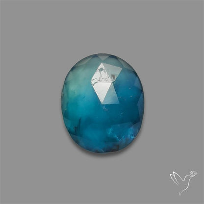 Teal Kyanite Rose Cut High Grade Deep Teal Blue