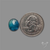 Teal Kyanite Rose Cut High Grade Deep Teal Blue