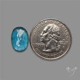 Teal Kyanite Rose Cut High Grade Deep Teal Blue