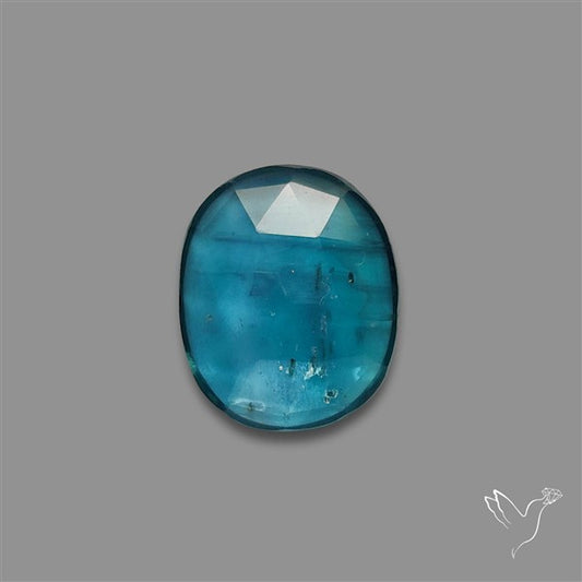 Teal Kyanite Rose Cut High Grade Deep Teal Blue