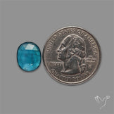Teal Kyanite Rose Cut High Grade Deep Teal Blue