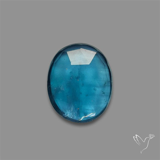 Teal Kyanite Rose Cut High Grade Deep Teal Blue