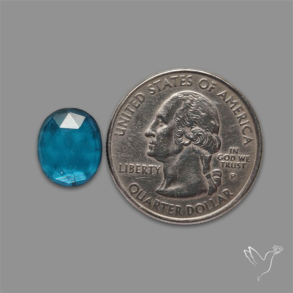 Teal Kyanite Rose Cut High Grade Deep Teal Blue