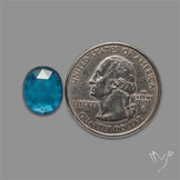Teal Kyanite Rose Cut High Grade Deep Teal Blue
