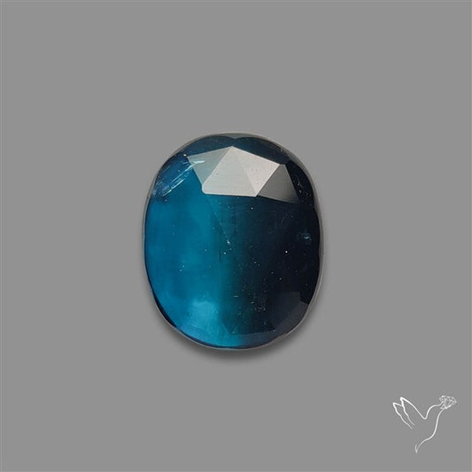 Teal Kyanite Rose Cut High Grade Deep Teal Blue