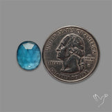 Teal Kyanite Rose Cut High Grade Deep Teal Blue