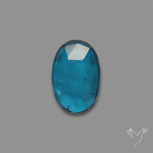 Teal Kyanite Rose Cut High Grade Deep Teal Blue
