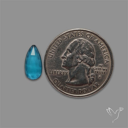 Teal Kyanite Rose Cut High Grade Deep Teal Blue