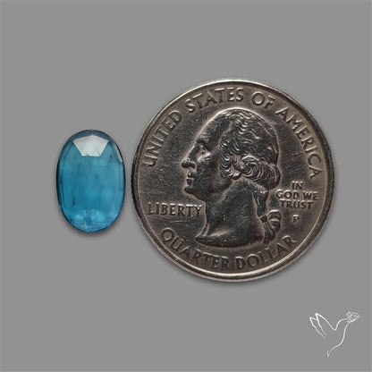 Teal Kyanite Rose Cut High Grade Deep Teal Blue