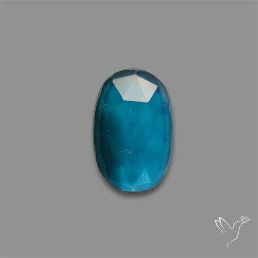 Teal Kyanite Rose Cut High Grade Deep Teal Blue