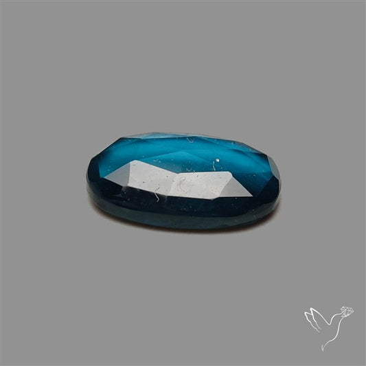 Teal Kyanite Rose Cut High Grade Deep Teal Blue