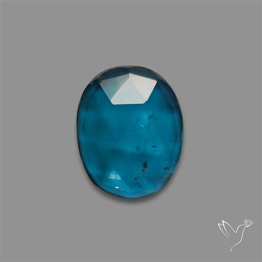 Teal Kyanite Rose Cut High Grade Deep Teal Blue