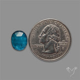 Teal Kyanite Rose Cut High Grade Deep Teal Blue