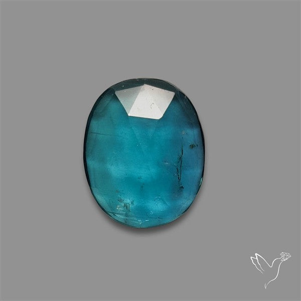 Teal Kyanite Rose Cut High Grade Deep Teal Blue