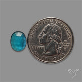 Teal Kyanite Rose Cut High Grade Deep Teal Blue