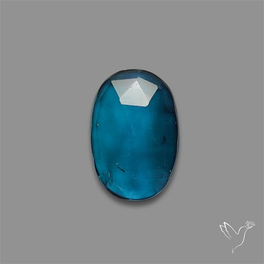 Teal Kyanite Rose Cut High Grade Deep Teal Blue