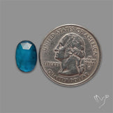 Teal Kyanite Rose Cut High Grade Deep Teal Blue
