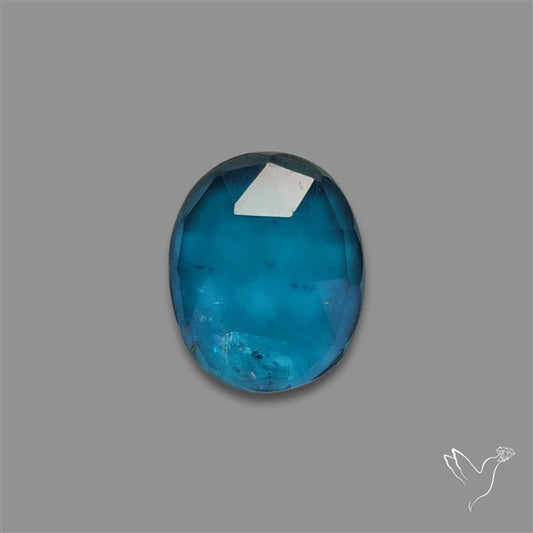 Teal Kyanite Rose Cut High Grade Deep Teal Blue