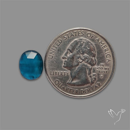 Teal Kyanite Rose Cut High Grade Deep Teal Blue