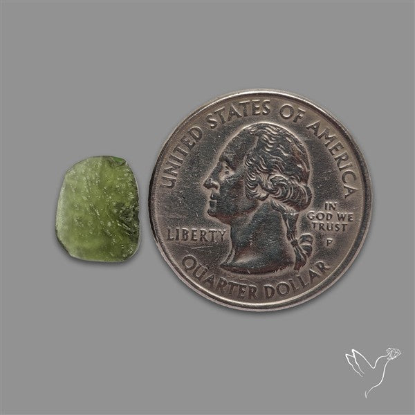 Raw Face Moldavite (Polished Flat Backed)