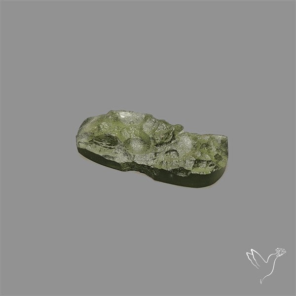 Raw Face Moldavite (Polished Flat Backed)