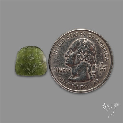Raw Face Moldavite (Polished Flat Backed)