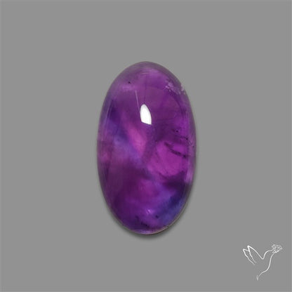 Large Amethyst Cabochon High Domed Deep Violet