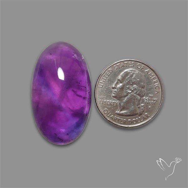 Large Amethyst Cabochon High Domed Deep Violet