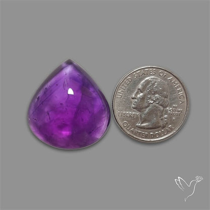 Large Amethyst Cabochon High Domed Deep Violet