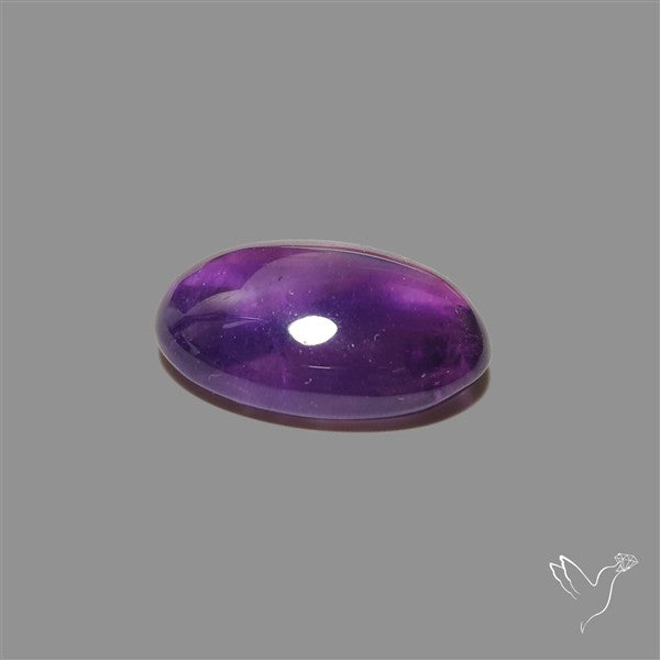 Large Amethyst Cabochon High Domed Deep Violet