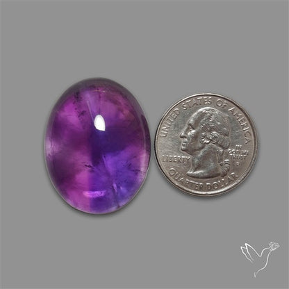 Large Amethyst Cabochon High Domed Deep Violet