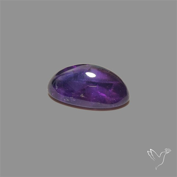 Large Amethyst Cabochon High Domed Deep Violet