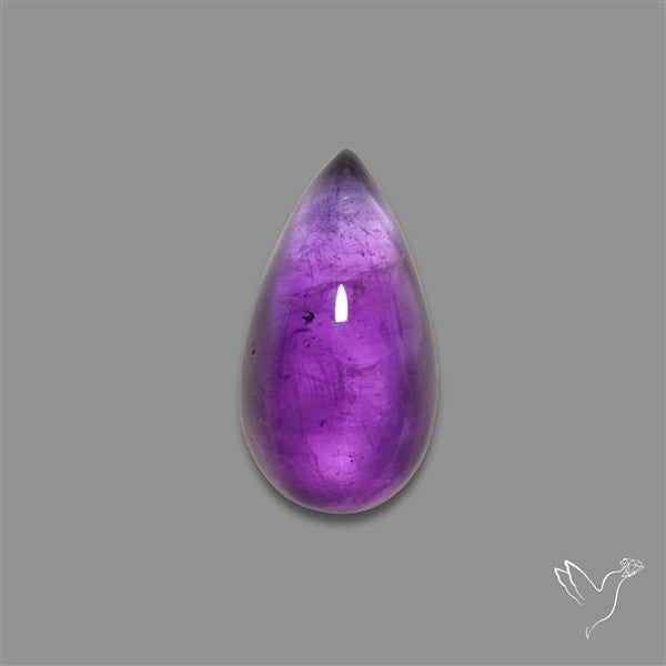 Large Amethyst Cabochon High Domed Deep Violet