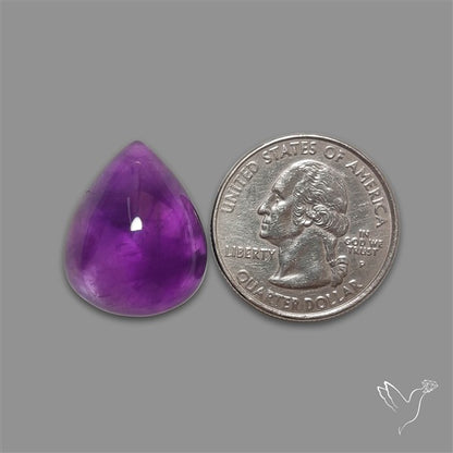 Large Amethyst Cabochon High Domed Deep Violet