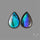 Ammolite Pair Rare Purple