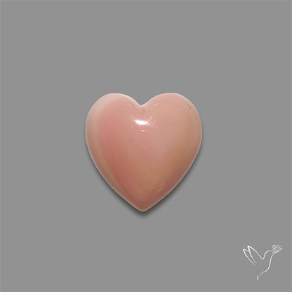 Pink Conch Shell Heart Cabochon