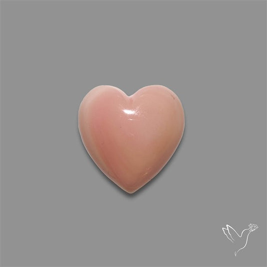Pink Conch Shell Heart Cabochon