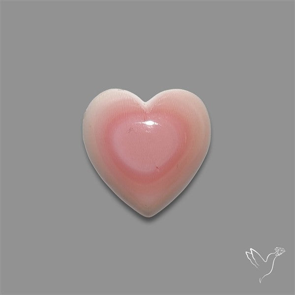 Pink Conch Shell Heart Cabochon