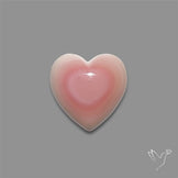 Pink Conch Shell Heart Cabochon
