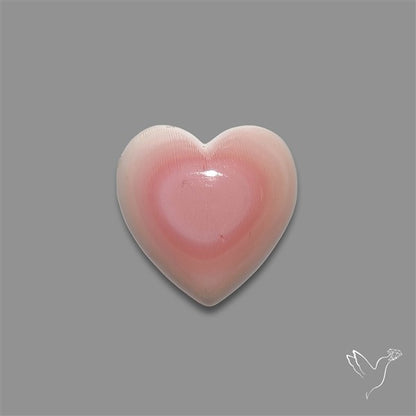Pink Conch Shell Heart Cabochon