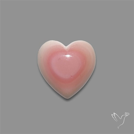 Pink Conch Shell Heart Cabochon