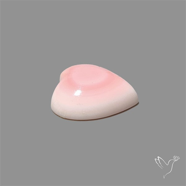 Pink Conch Shell Heart Cabochon