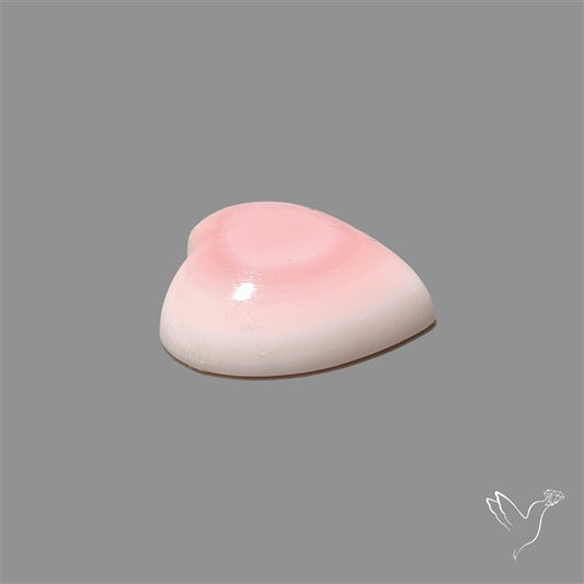 Pink Conch Shell Heart Cabochon