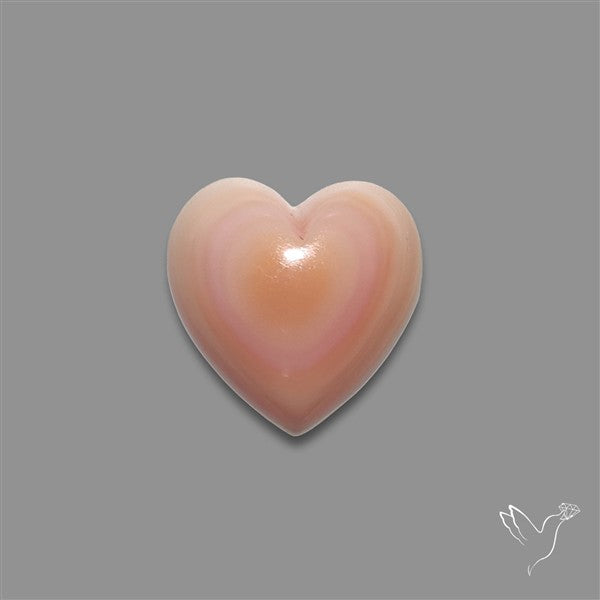 Pink Conch Shell Heart Cabochon