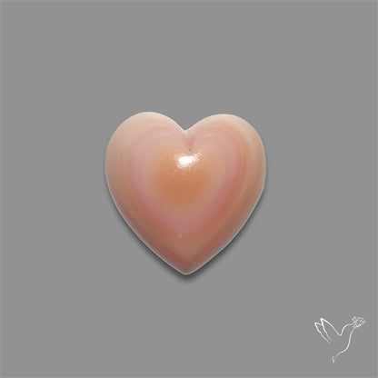 Pink Conch Shell Heart Cabochon