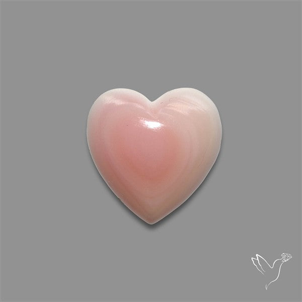 Pink Conch Shell Heart Cabochon