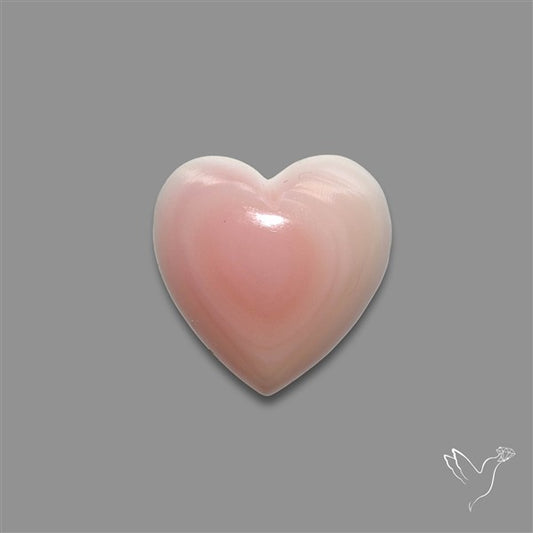 Pink Conch Shell Heart Cabochon