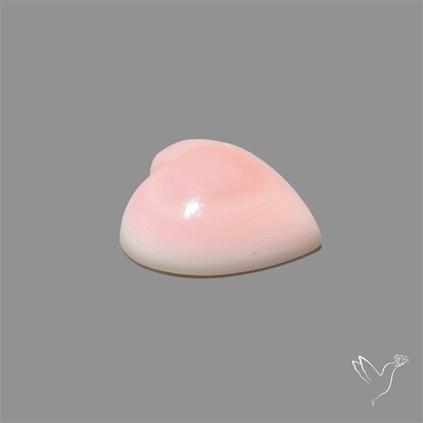 Pink Conch Shell Heart Cabochon
