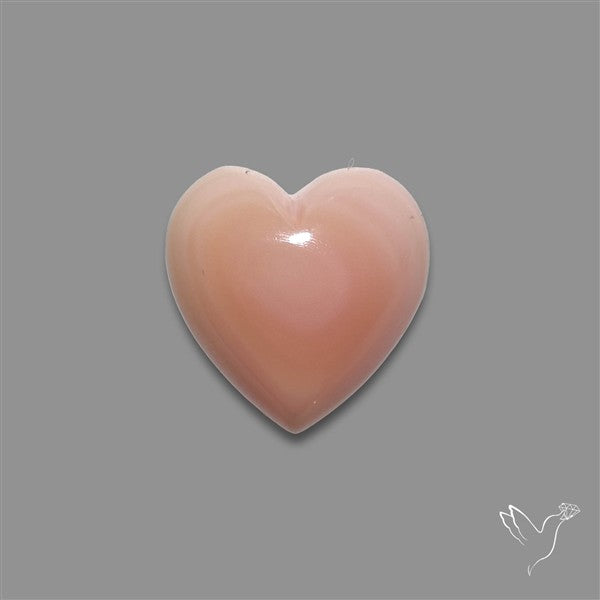 Pink Conch Shell Heart Cabochon
