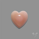 Pink Conch Shell Heart Cabochon
